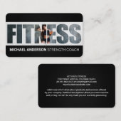 Fitness | Vrouw in de sportschool Visitekaartje (Voorkant / Achterkant)