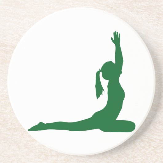 Fitness Vrouw Oefening Onderzetters (Voorkant)