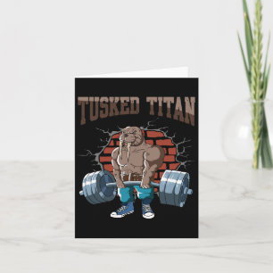 Fitness Walrus Doen Deadlift Workout Training Gym Kaart