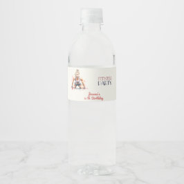 Fitness waterverf sport meisje verjaardagsfeestje waterfles etiket