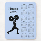 Fitness Weight Lifting 2026 Calendar Muismat (Voorkant)