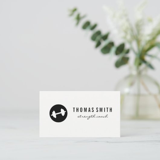 Fitness Weight Minimalist Visitekaartje (Staand voorkant)