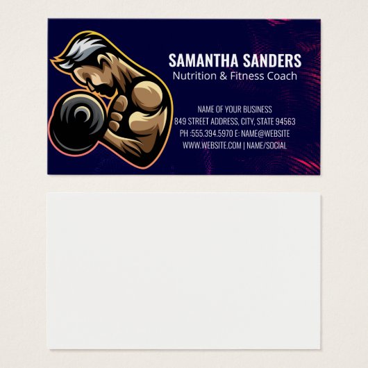 Fitness | Weight Training | Health Visitekaartje (Voorkant /achterkant)