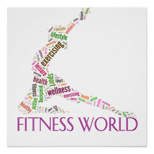 Fitness wereld perfect poster