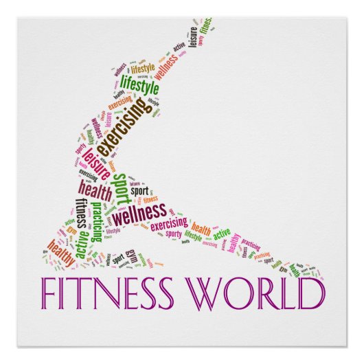Fitness wereld perfect poster (Voorkant)
