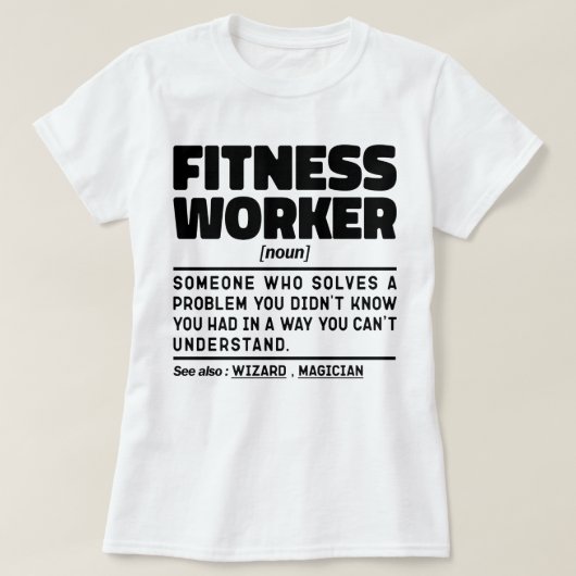 Fitness Werknemer Zelfstandig naamwoord Gewichthef T-shirt (Design voorkant)