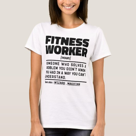 Fitness Werknemer Zelfstandig naamwoord Gewichthef T-shirt (Voorkant)
