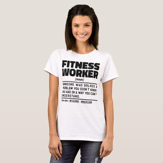 Fitness Werknemer Zelfstandig naamwoord Gewichthef T-shirt (Voorkant volledig)