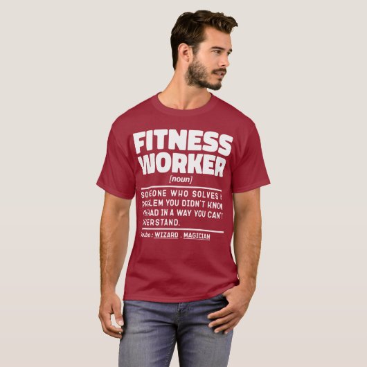 Fitness Werknemer Zelfstandig naamwoord Gym Eigena T-shirt (Voorkant volledig)