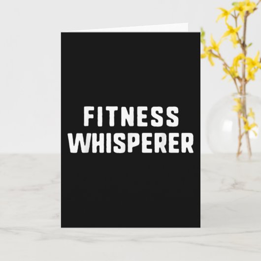 Fitness Whisperer Funny Personal Trainer PT Gym Kaart (Gele Bloem)