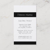 Fitness White Visitekaartje (Achterkant)