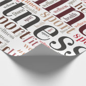 Fitness woorden cadeaupapier (Hoek)