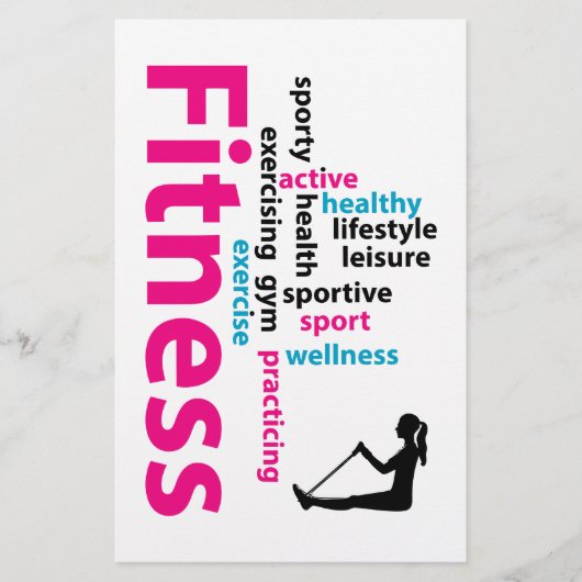 Fitness woorden flyer (Voorkant)