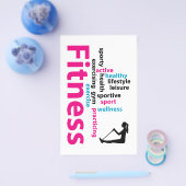 Fitness woorden flyer (Enkel)