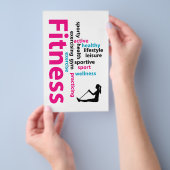 Fitness woorden flyer (Hand)