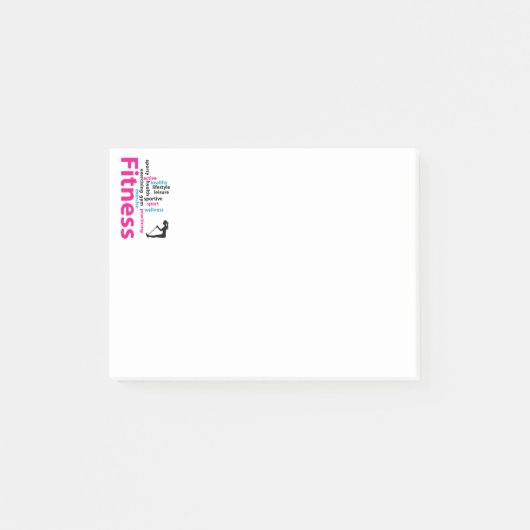 Fitness woorden post-it® notes (Voorkant)