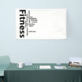 Fitness woorden spandoek (Beurs)