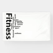 Fitness woorden spandoek (Horizontaal)