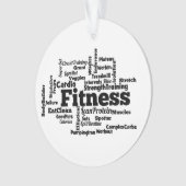 Fitness Word Cloud Ornament (voorkant)