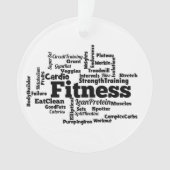 Fitness Word Cloud Ornament (voorkant)