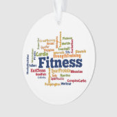 Fitness Word Cloud Ornament (voorkant)