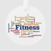 Fitness Word Cloud Ornament (voorkant)
