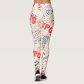 Fitness Word Cloud Red/Black ID284 Leggings (Achterkant)