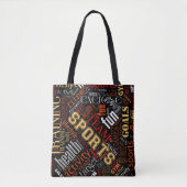 Fitness Word Cloud Red/White ID284 Tote Bag (Voorkant)