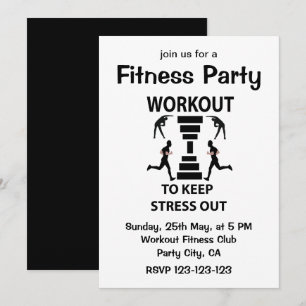 Fitness Workout Oefening Fitness Feest Kaart