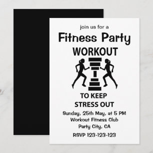 Fitness Workout Oefening Fitness Feest Kaart