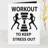 Fitness Workout Oefening Groet Kaart (Gele Bloem)
