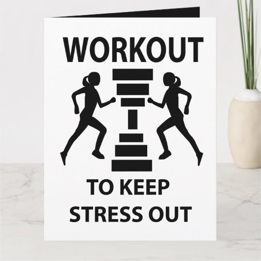 Fitness Workout Oefening Groet Kaart (Voorkant)