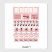 Fitness Workouts Gym Dagen Planner Page Stickers (Vel)