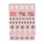 Fitness Workouts Gym Dagen Planner Pagina Stickers (Voorkant)