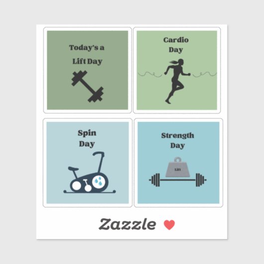 Fitness Workouts Gym Days Vinyl Stickers (Vel)