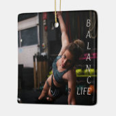 Fitness Yoga Balans Leven Keramisch Ornament (Links)