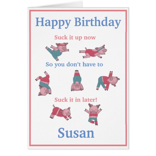 Fitness yoga Birthday Card (Voorkant)