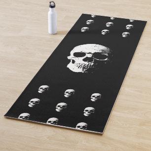 Fitness Yoga Mats B & W Skull Pop Art Sjabloon Yogamat