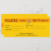 Fitness Yoga Pilates Cadeaubonnen Afgeven (Voorkant / Achterkant)