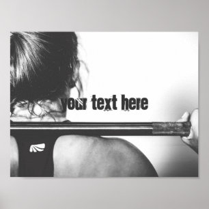 Fitnessaanpasbare tekst motiverend poster