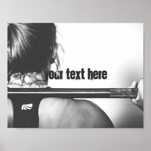 Fitnessaanpasbare tekst motiverend poster (Voorkant)