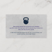 Fitnessapparatuur | Kettle Bell Visitekaartje (Achterkant)