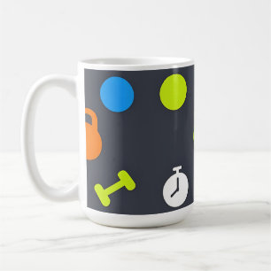 Fitnessapparatuur Workout Patroon Koffiemok