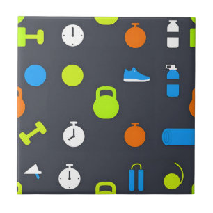 Fitnessapparatuur Workoutpatroon Tegeltje