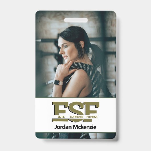Fitnessbedrijf | Persoonlijk Trainers Monogram Log Badge (Voorzijde)