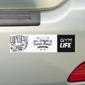fitnessbumper bumpersticker (Op auto)