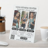 Fitnesscentrum Korting Foto prijslijst Reclamebord Met Voetstuk (Insitu)