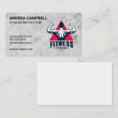 Fitnesscentrum | Man spant spieren aan Visitekaartje (Voorkant / Achterkant)