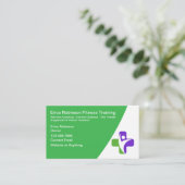 Fitnesscoach en training van moderne Visitekaartje (Staand voorkant)