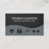 Fitnesscoach | Gezondheidspictogrammen Visitekaartje (Voorkant)